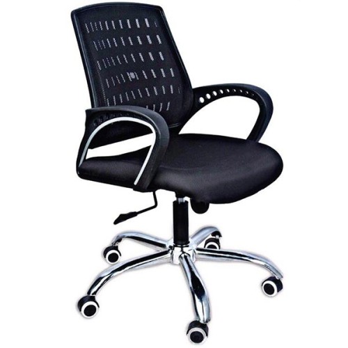 Computer Chair, Fixed Arm, Black Manufacturers, Wholesale Suppliers in Chandigarh