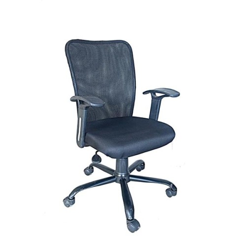 Fabric Low back office chair, Black Manufacturers, Wholesale Suppliers in Delhi