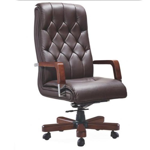 Leather High Back Boss Chair, Fixed Arm Manufacturers, Wholesale Suppliers in Gujarat