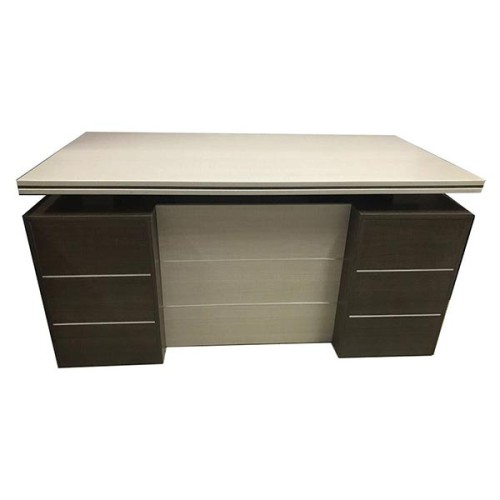 Rectangular 3 Shelves Wooden Office Table Manufacturers, Wholesale Suppliers in Delhi